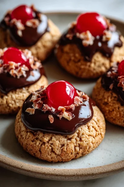 Dipped Cherry Cookies