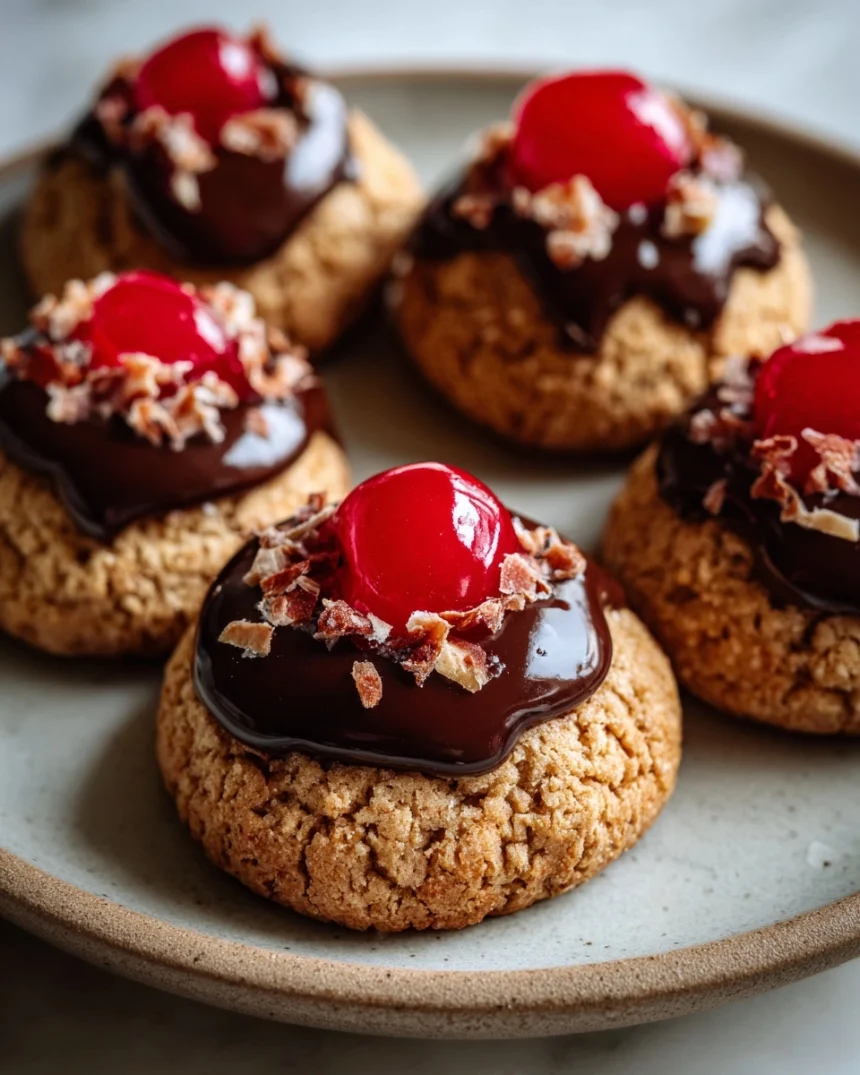 Dipped Cherry Cookies