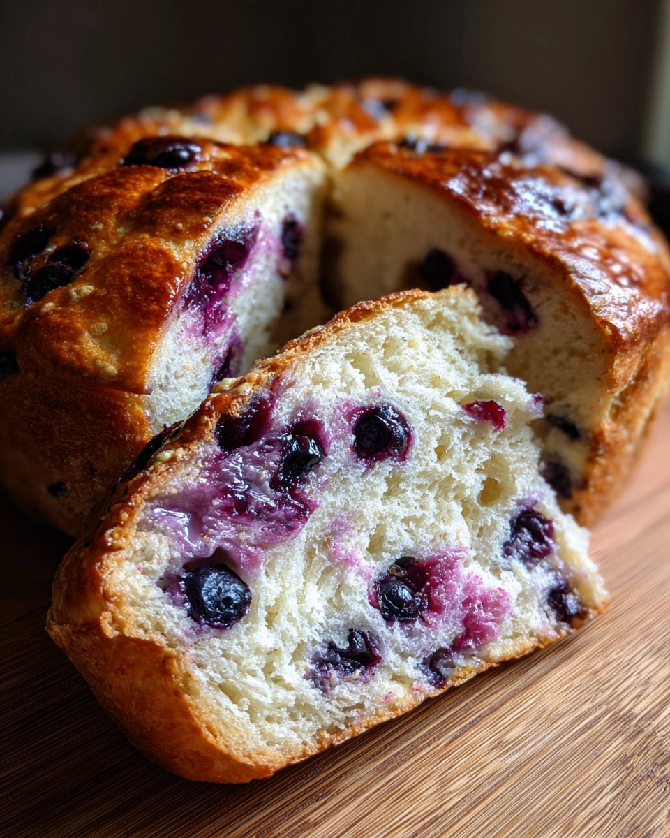 Dutch Oven Blueberry Bread