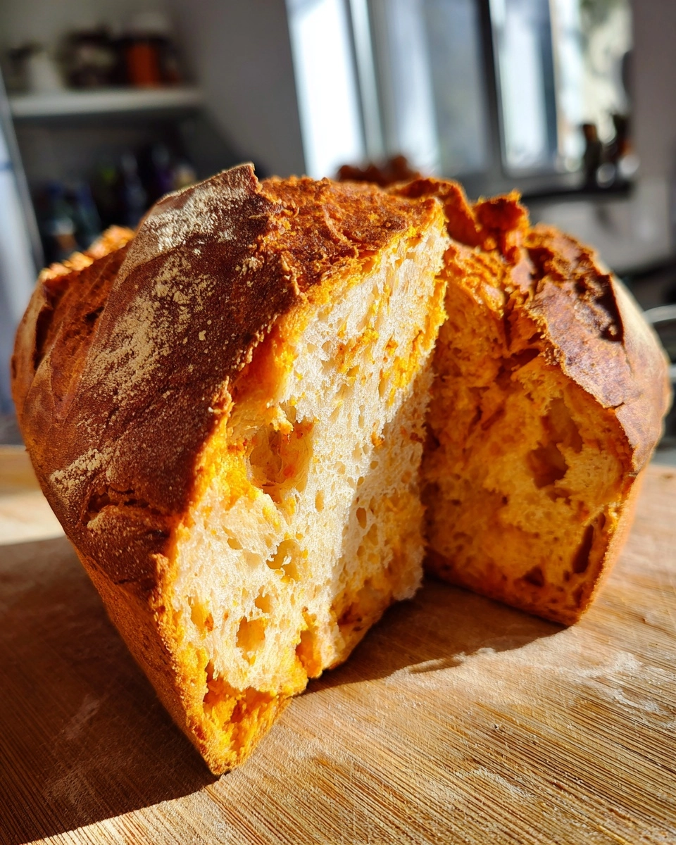 Easy Pumpkin No-Knead Bread