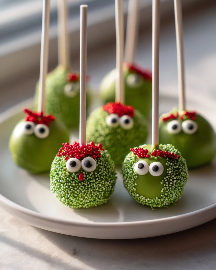 Grinch Cake Pops