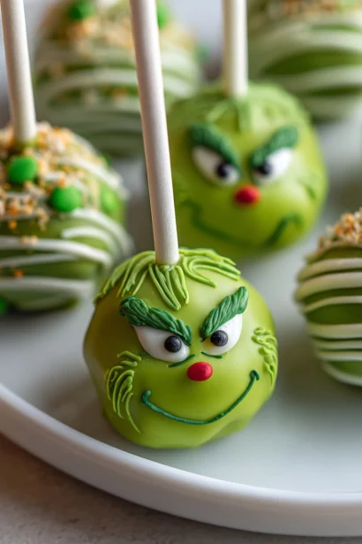 Grinch Cakepops