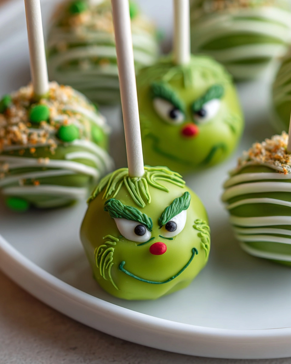 Grinch Cakepops