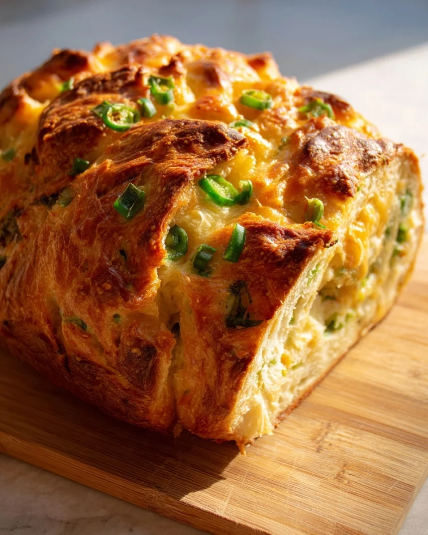 Jalapeño Cheddar No-Knead Bread