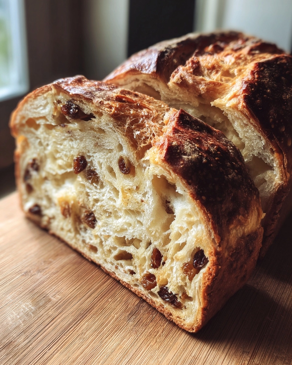 No-Knead Cinnamon Raisin Bread