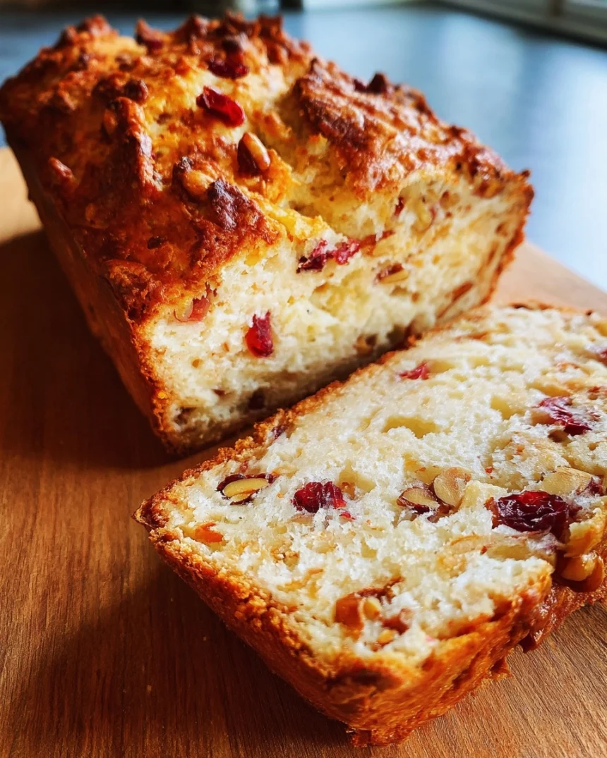 No-Knead Cranberry Nut Bread
