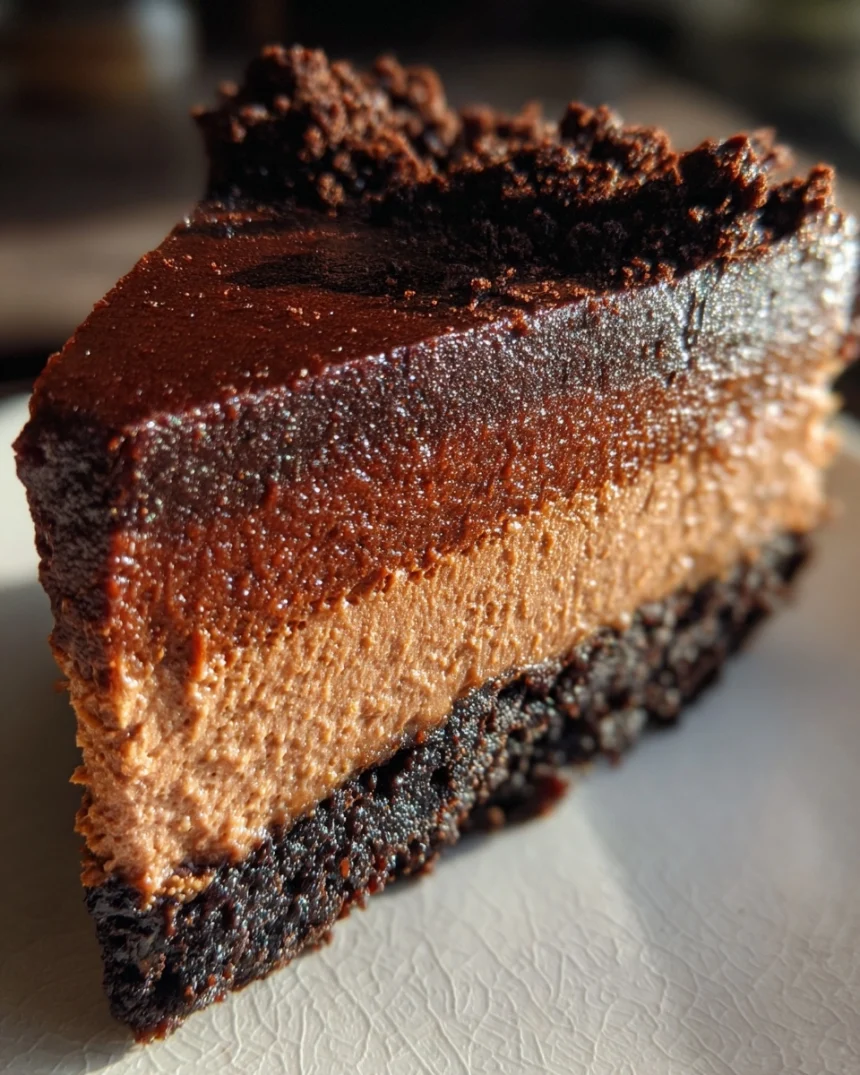 Paleo + Vegan Chocolate Cheesecake with Chocolate Cookie Crust
