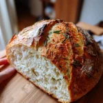 Rosemary Thyme No-Knead Dutch Oven Bread