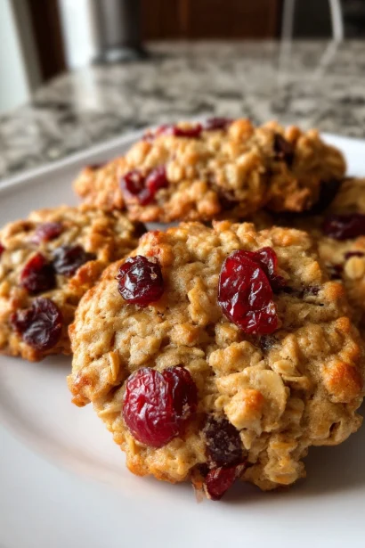 Soft & Chewy Oatmeal Cranberry Cookies