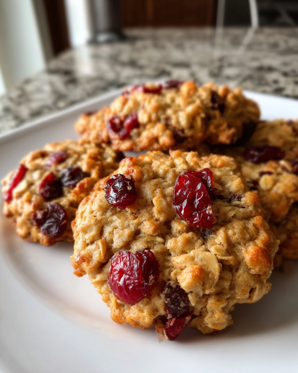 Soft & Chewy Oatmeal Cranberry Cookies