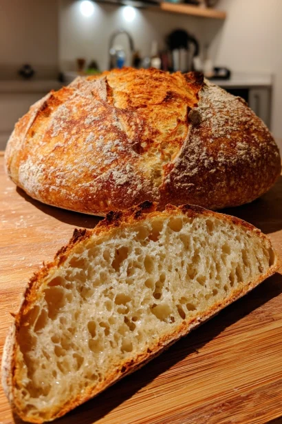 Truly No-Knead Sourdough Bread