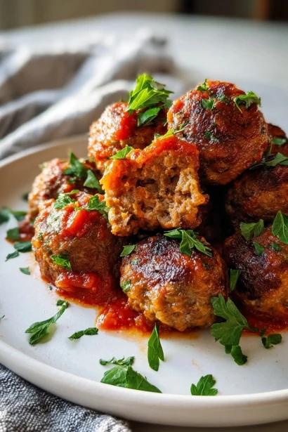 Authentic Baked Italian Meatballs Recipe (30 Min) – 6 Ingredients