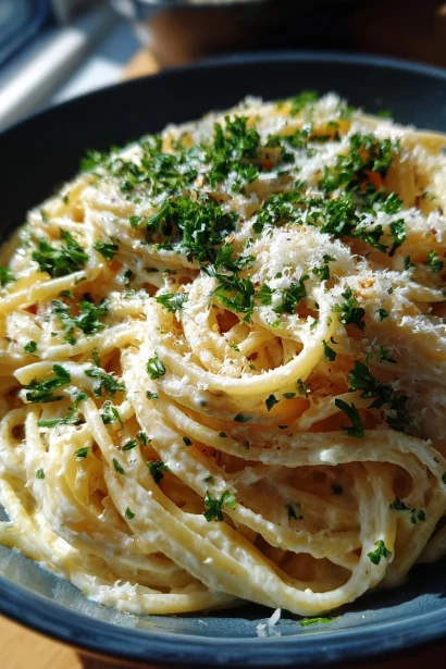 Creamy Healthy Pasta with Garlic Recipe (25 Min) – High Protein