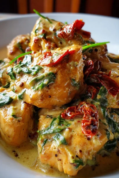 Crockpot Tuscan Chicken Recipe (Creamy) (4 Hr) – Meal Prep