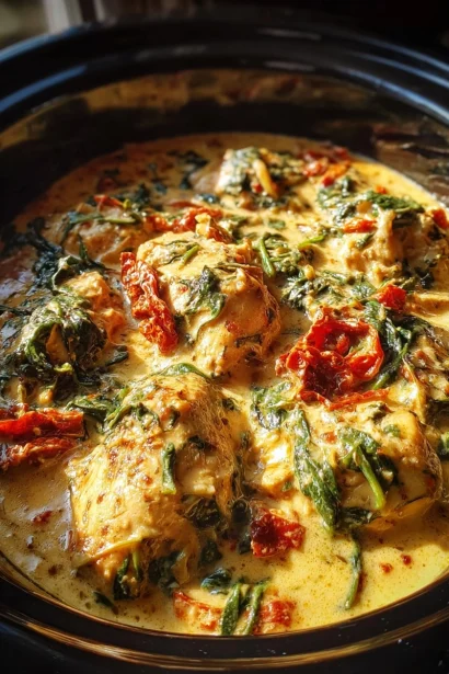 Easy Creamy Tuscan Chicken Crockpot Recipe (30-Min Prep) – Dinner Ready