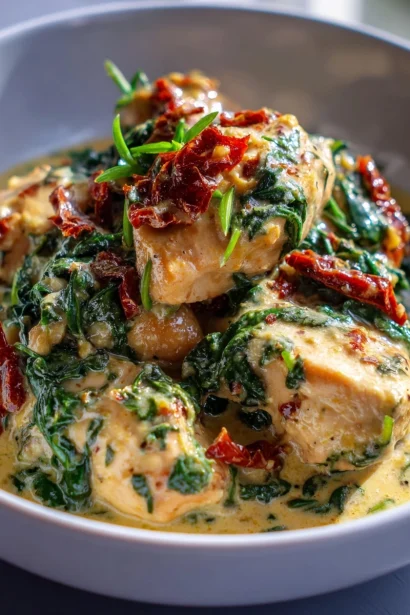 Easy Crockpot Tuscan Chicken Recipe (4 Hr) – Creamy