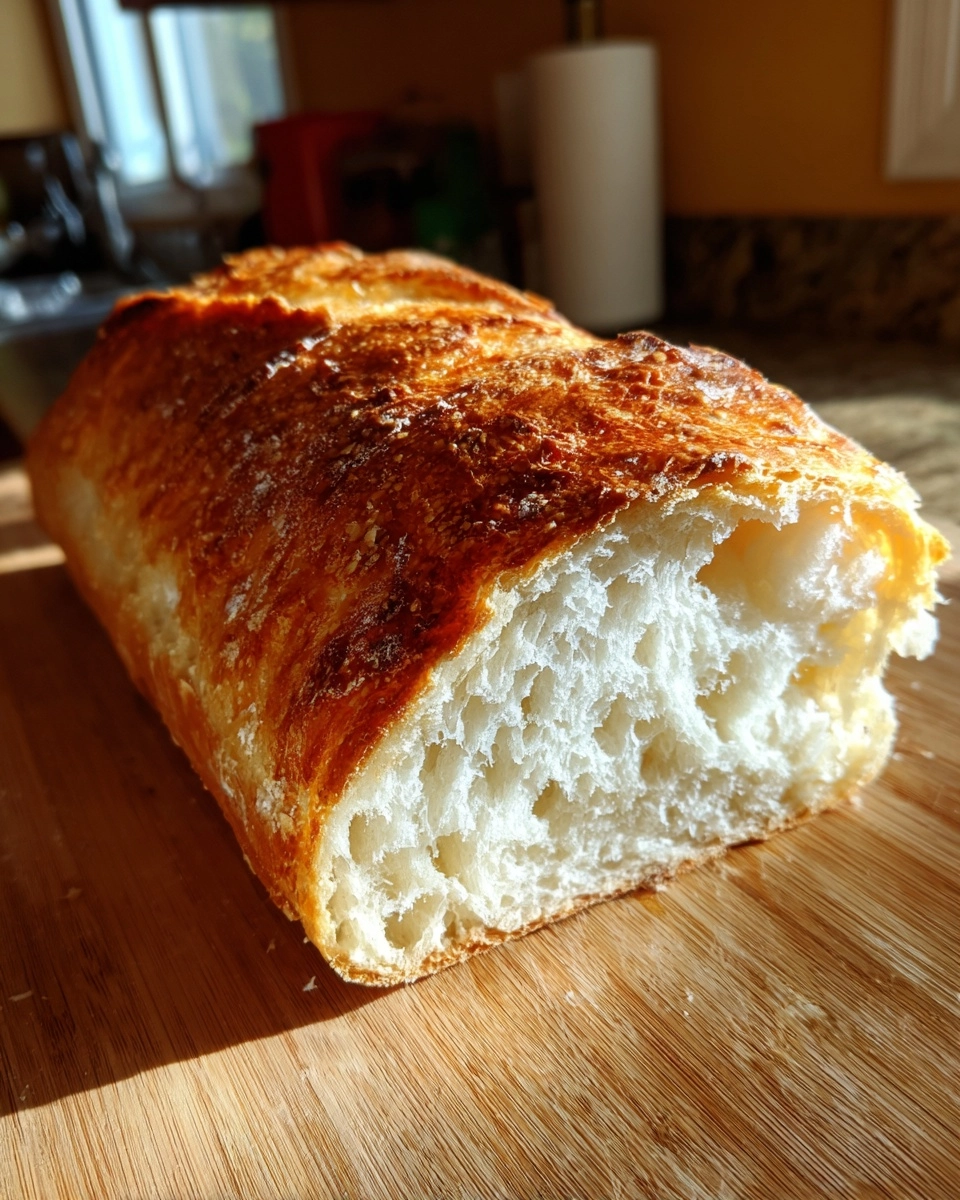 Easy Crusty Italian Bread Recipe (90 Min) – Bakery-Style at Home