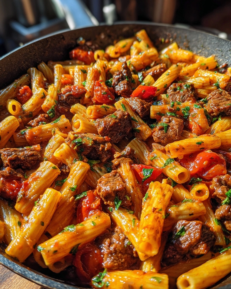 Italian Beef Pasta Skillet Recipe (25 Min) – One Pan