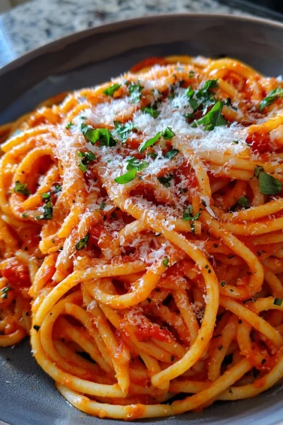 One-Pan Tomato Pasta with Parmesan Recipe (25 Min) – Easy Dinner