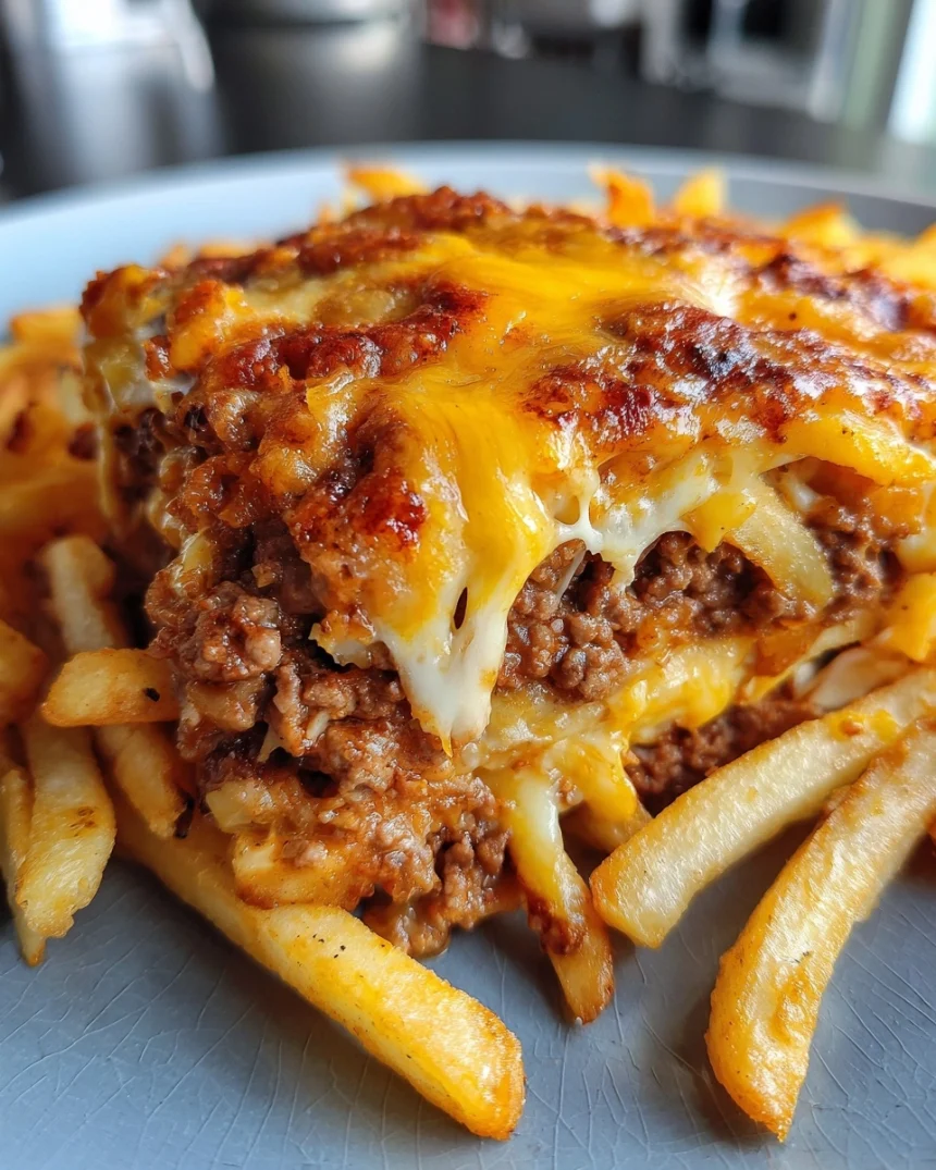 Cheeseburger French Fry Casserole — The Ultimate Lazy Dinner