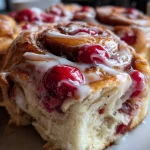 Cherry Cinnamon Rolls with Homemade Filling — Soft, Gooey & Irresistible