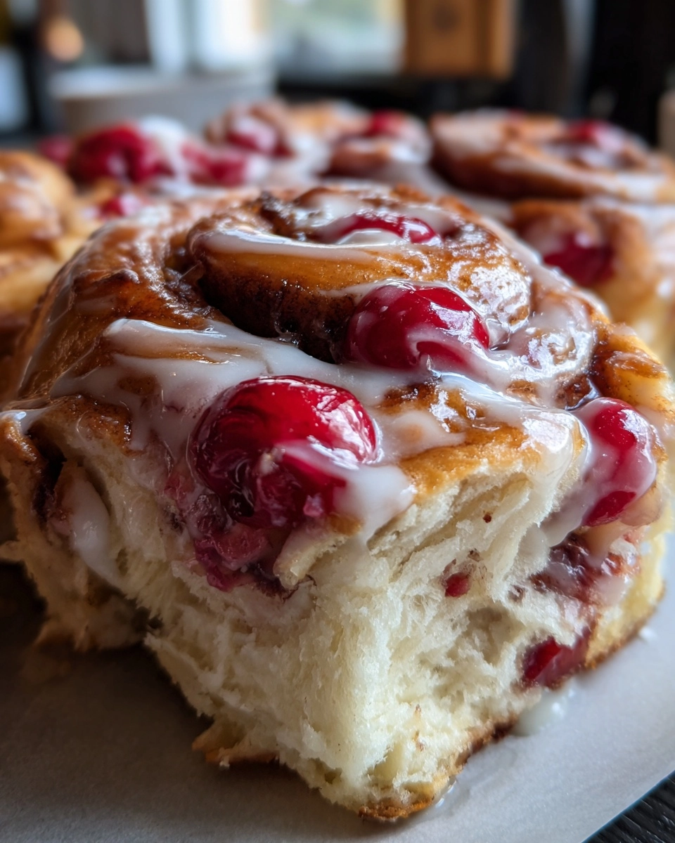 Cherry Cinnamon Rolls with Homemade Filling — Soft, Gooey & Irresistible