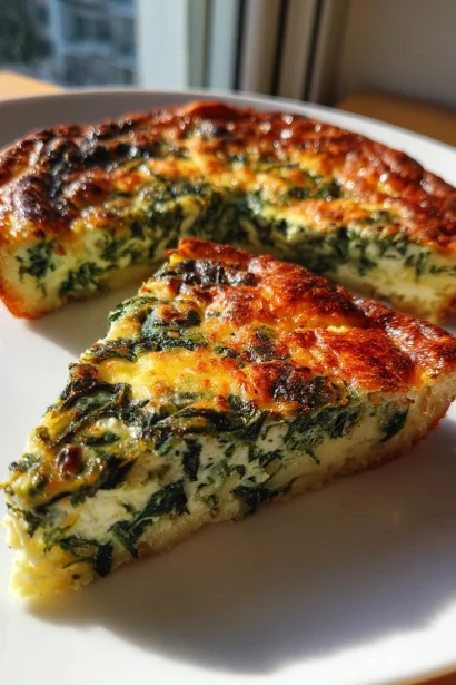 Cottage Cheese & Spinach Crustless Quiche (High Protein, Low Effort!)