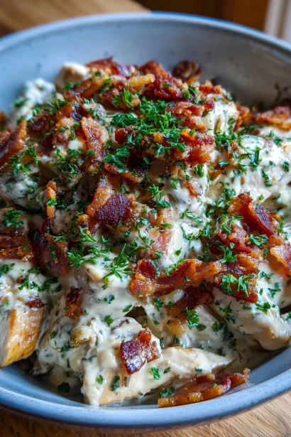 Creamy Chicken Bacon Ranch Bowls — Keto Comfort in Every Bite