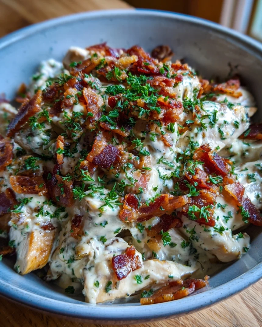 Creamy Chicken Bacon Ranch Bowls — Keto Comfort in Every Bite
