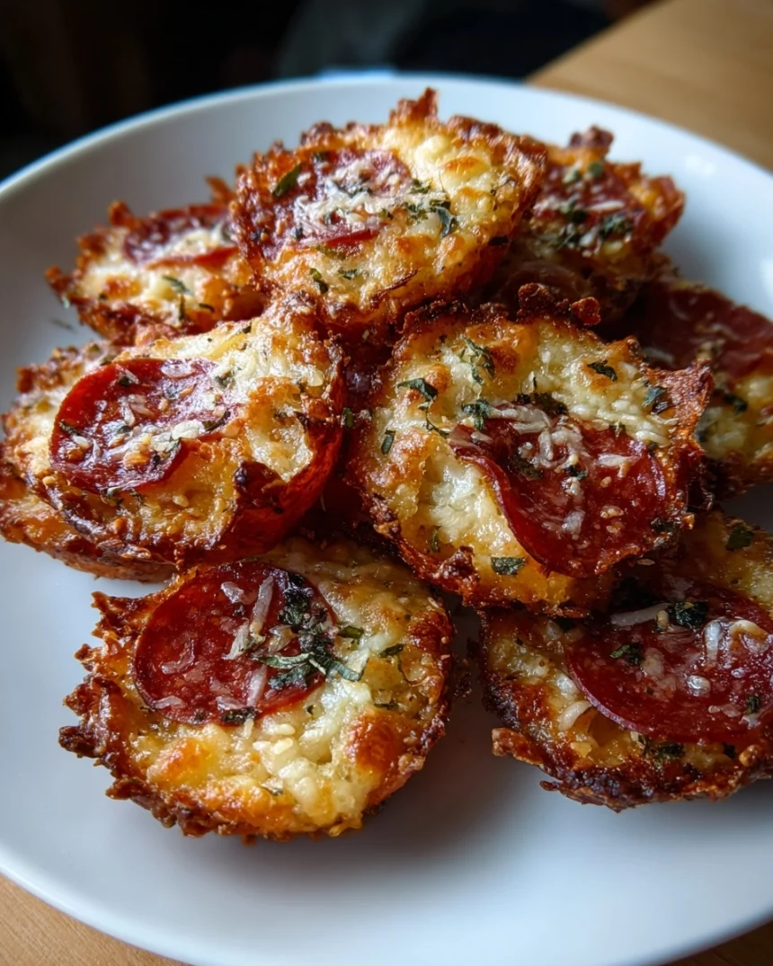 Crispy Keto Pepperoni Pizza Bites — The Snack That Replaced Chips