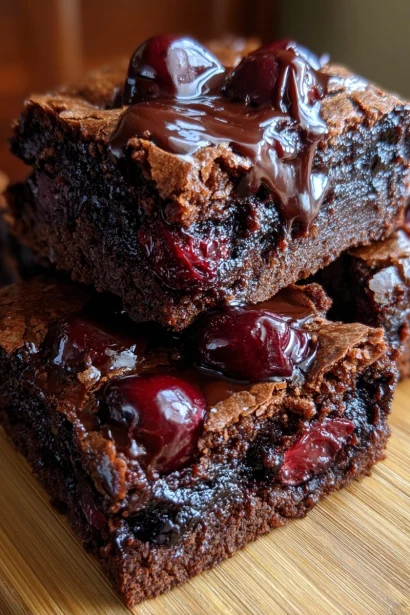 Dark Cherry Brownie Bars — Rich, Fudgy & Totally Addictive