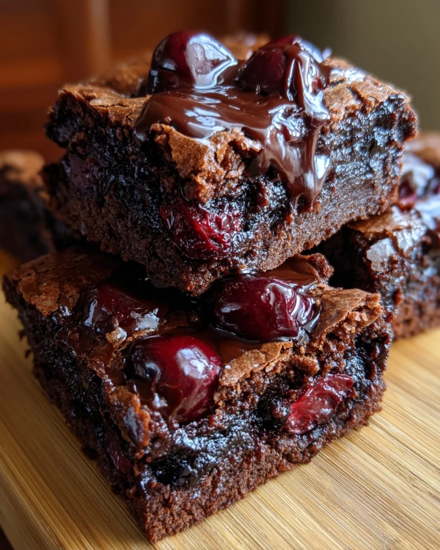 Dark Cherry Brownie Bars — Rich, Fudgy & Totally Addictive