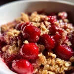 Easy Homemade Cherry Crumble with Oat Topping