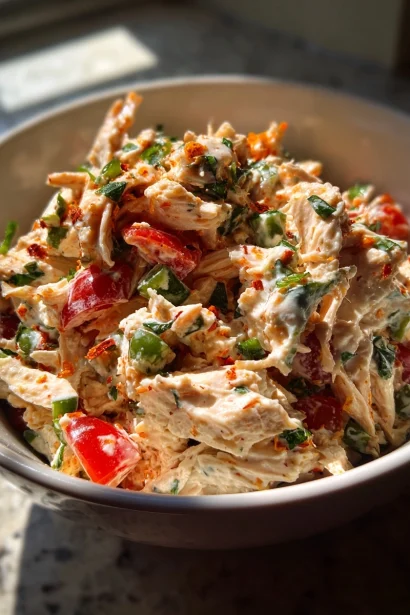 Jalapeño Popper Chicken Salad — Spicy, Creamy & Totally Low-Carb