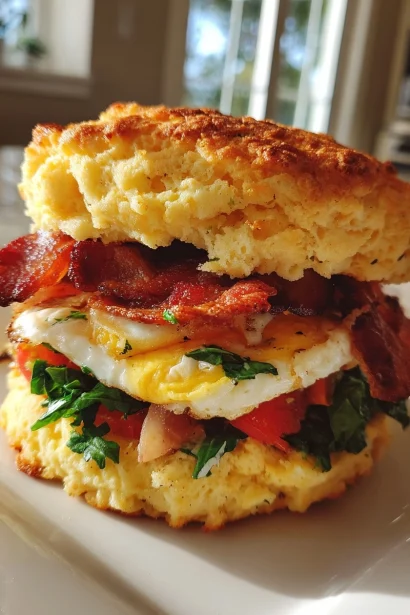 Keto Cloud Bread Breakfast Sandwich — Fluffy, Gluten-Free & 3 Ingredients