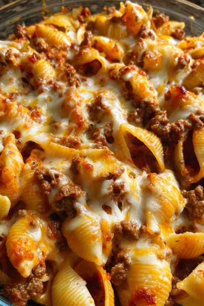 One-Pot Cheesy Beef Shells — The Comfort Food That Feeds a Crowd