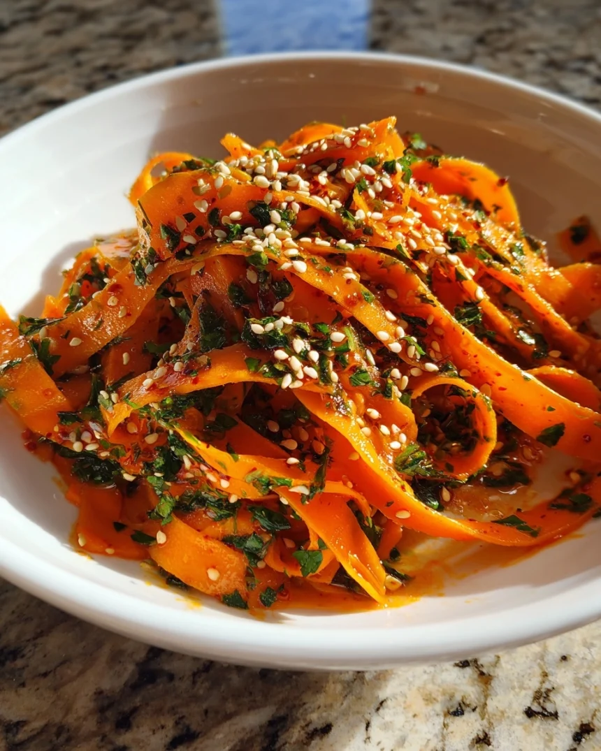 Viral Carrot Ribbon Salad with Chili Crisp (The New Cucumber Salad!)