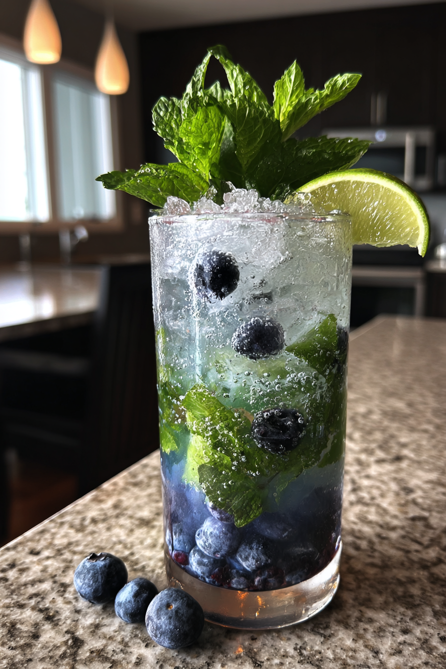 Blueberry Mojito Mocktail