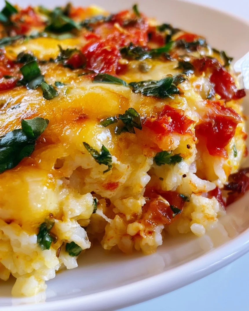 Bruschetta Rice Bake
