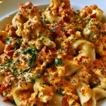 Creamy Roasted Red Pepper Tortellini