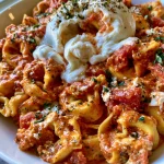 Creamy Tomato Burrata Tortellini