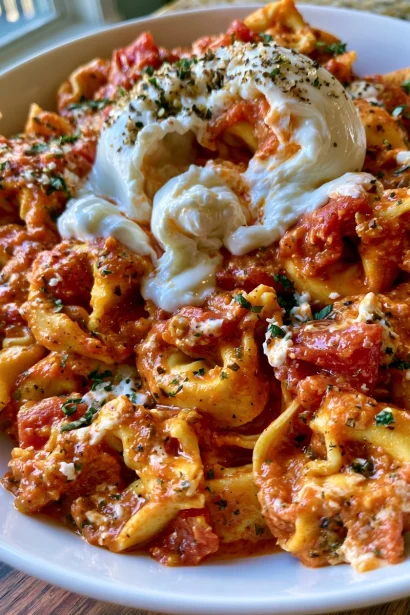 Creamy Tomato Burrata Tortellini