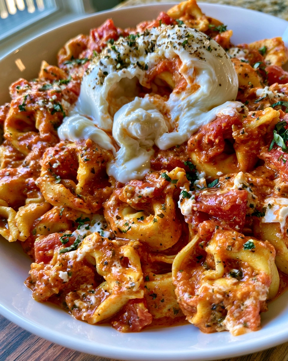 Creamy Tomato Burrata Tortellini