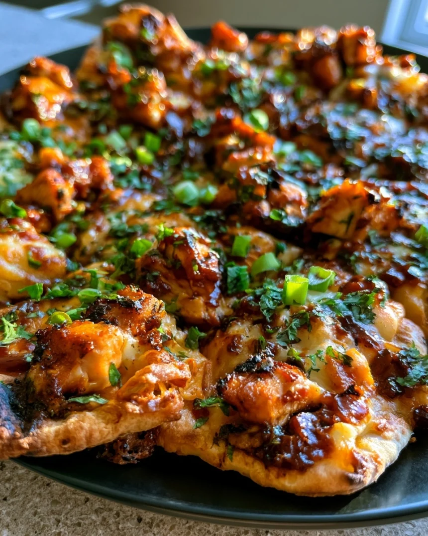 Crispy BBQ Chicken Naan Nachos