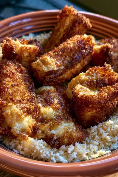 Crispy Mozzarella Stick Parmesan Bowls