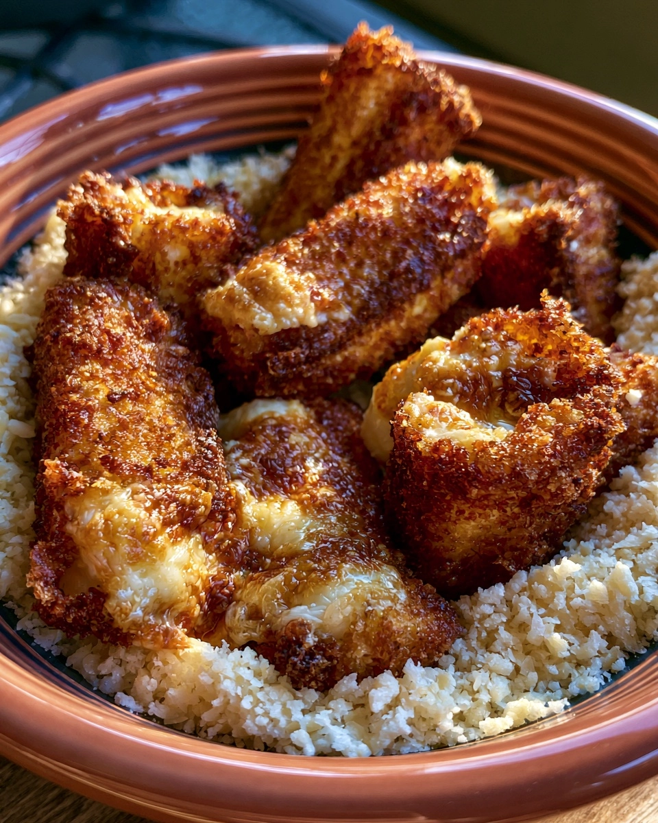 Crispy Mozzarella Stick Parmesan Bowls