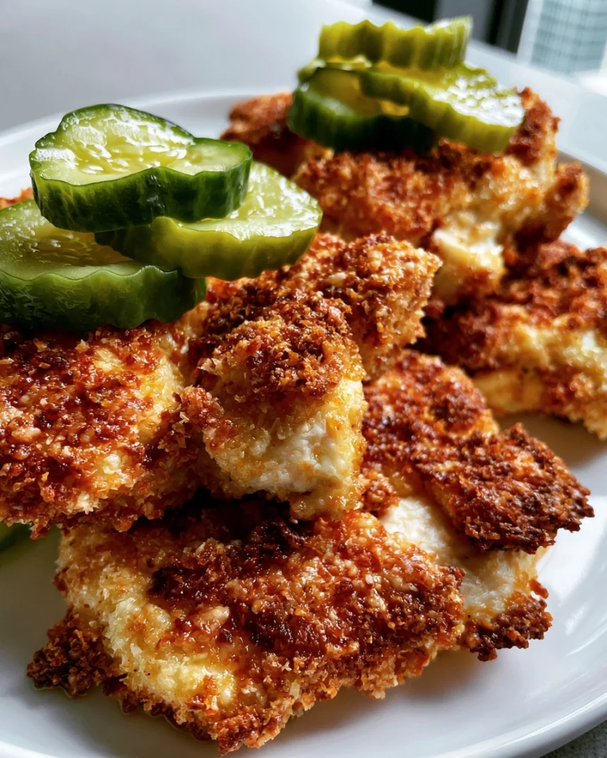 Crispy Parmesan Pickle Chicken