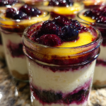 Lemon Blueberry Cheesecake Jars