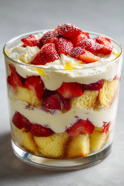 Lemon Strawberry Trifle