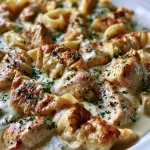 One-Pan Chicken Gyoza Alfredo